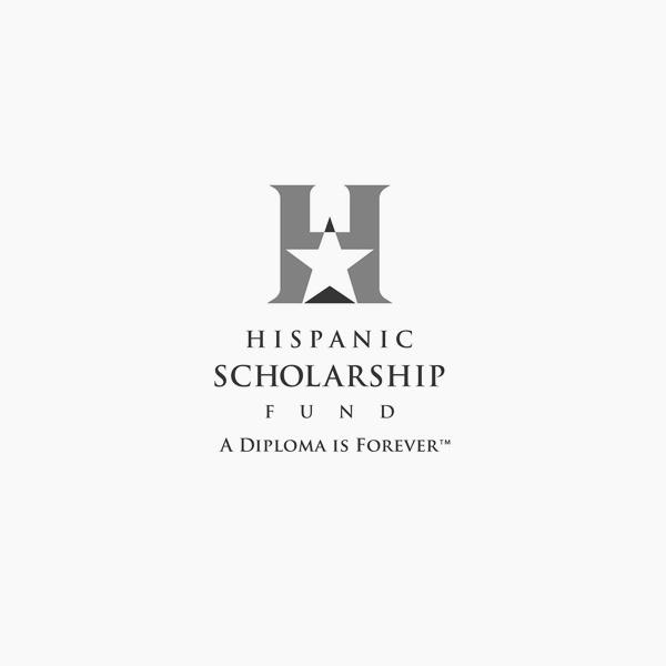 Hispanic Scholarship Fund black and white logo